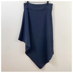 Elements Clemente Asymmetrical Black Midi Skirt